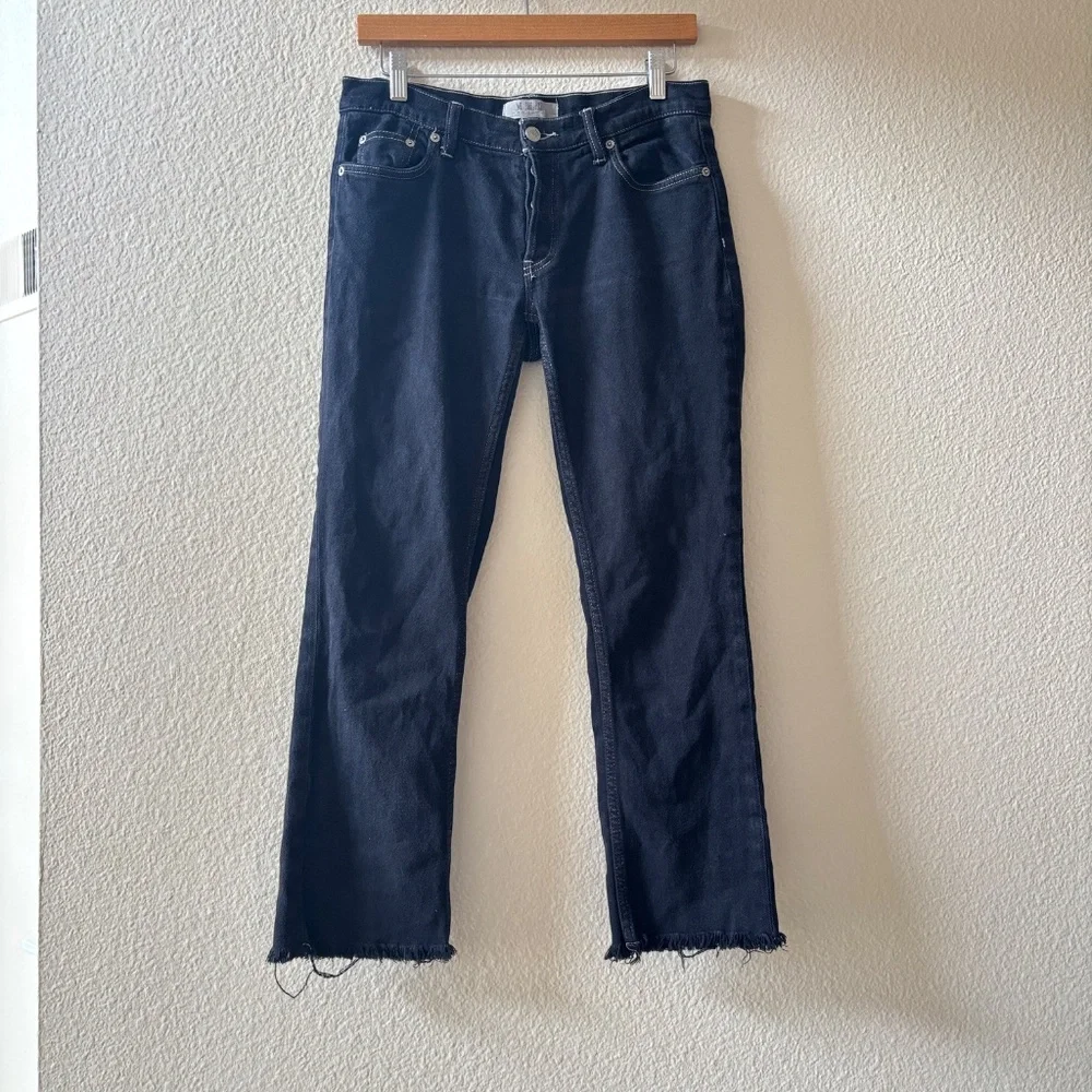 We the Free Jean Button Fly Size 27button fly cropped jeans 30 raw hem - Picture 1 of 6